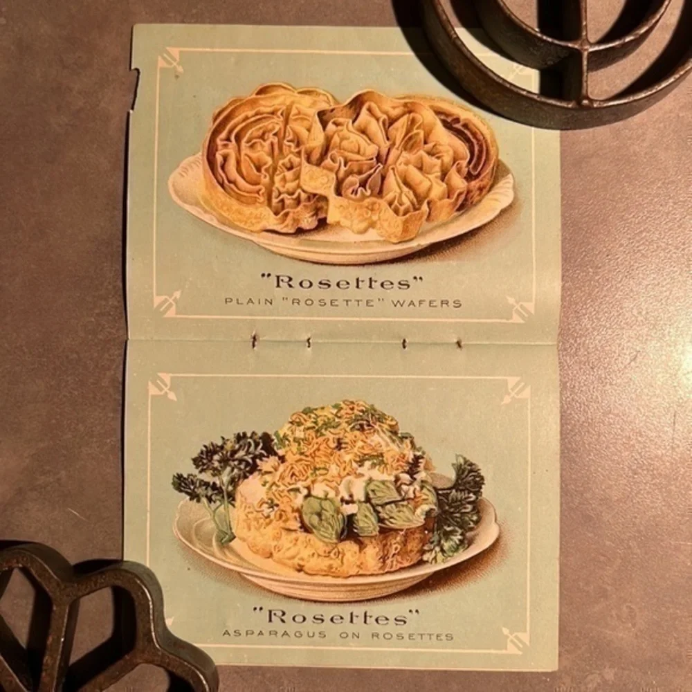 Antique Alfred Andresen & Co. rosette wafers waffle molds recipe booklet